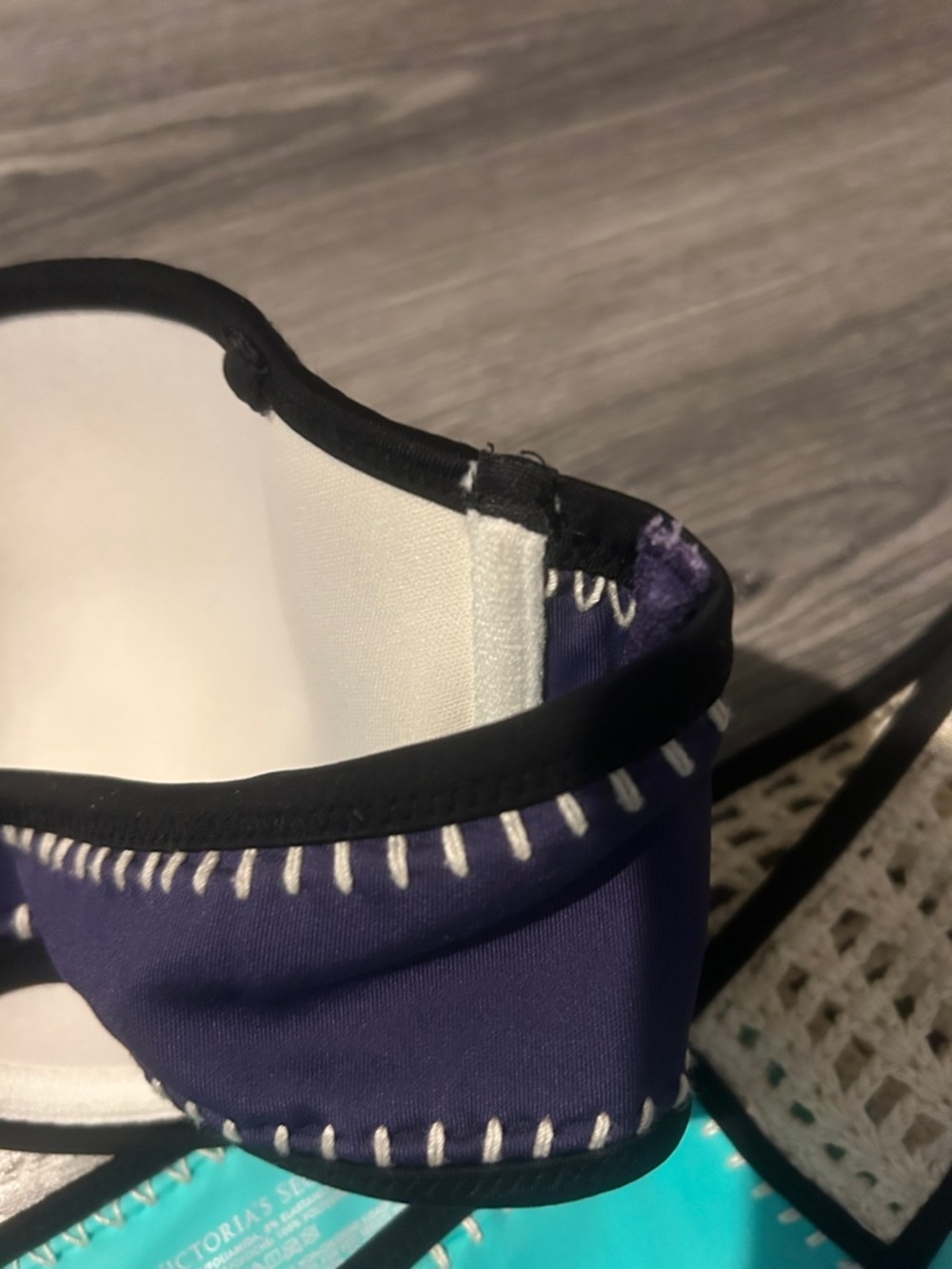 Victoria's Secret Aqua Blue Crochet Trim Bikini - Picture 5 of 5